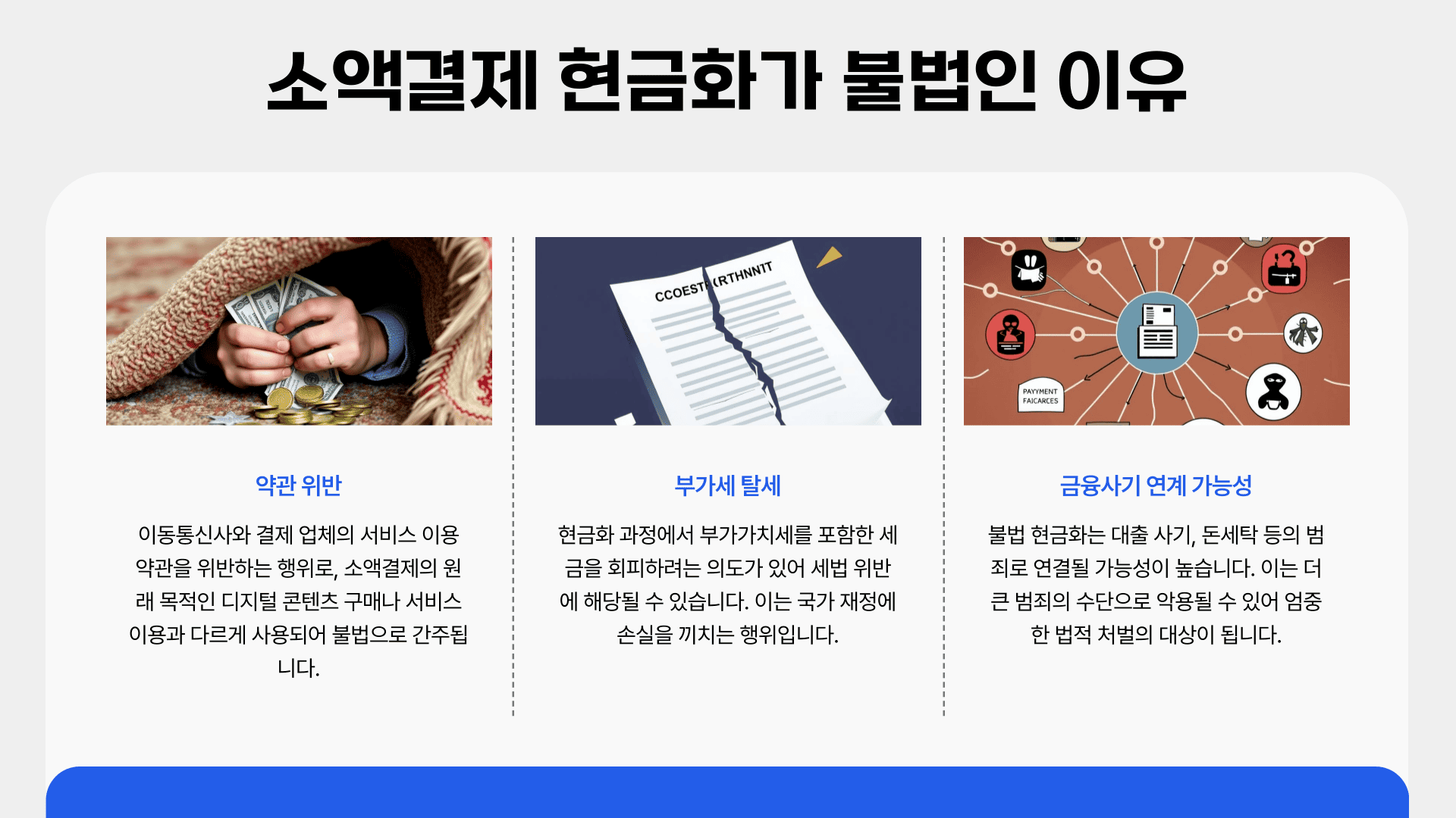 소액결제 현금화가 불법인 이유